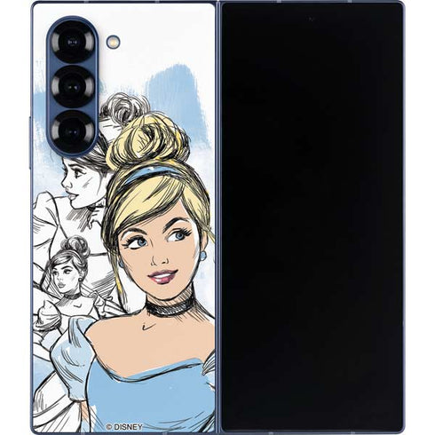 Disney Princess Cinderella Sketch Galaxy Z Fold6 Skin