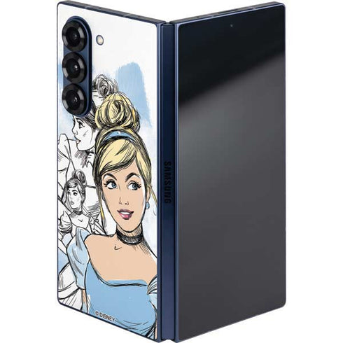 Disney Princess Cinderella Sketch Galaxy Z Fold6 Skin