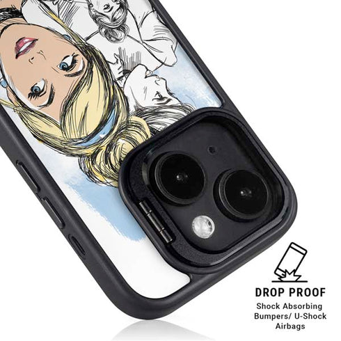Disney Princess Cinderella Sketch iPhone 14 Plus Kickstand Case