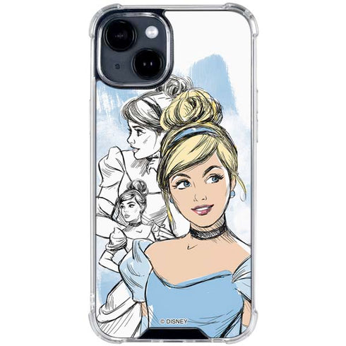 Disney Princess Cinderella Sketch iPhone 15 Clear Case