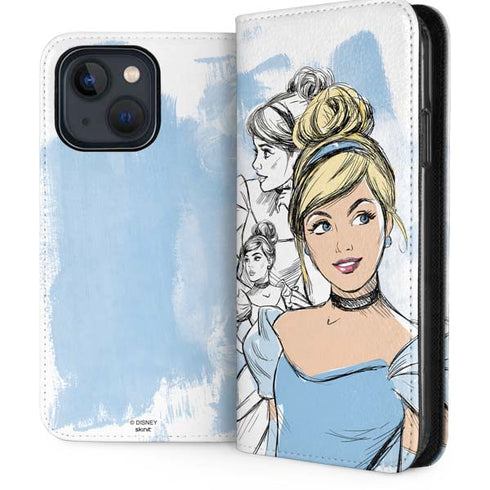 Disney Princess Cinderella Sketch iPhone 15 Folio Case