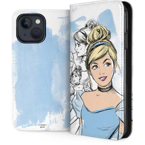 Disney Princess Cinderella Sketch iPhone 15 Plus Folio Case