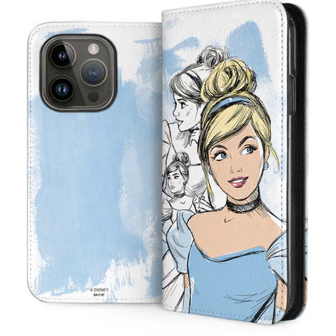 Disney Princess Cinderella Sketch iPhone 15 Pro Folio Case