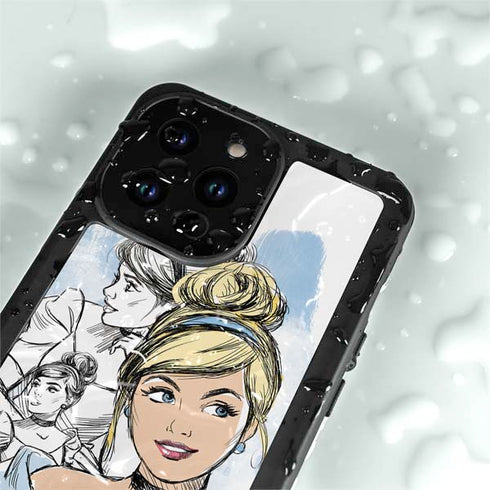 Disney Princess Cinderella Sketch iPhone 15 Pro Waterproof Case