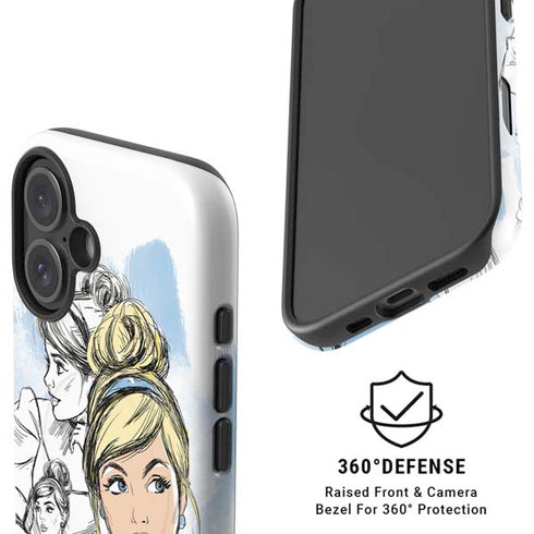 Disney Princess Cinderella Sketch iPhone 16 Magsafe Impact Case