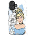 Disney Princess Cinderella Sketch iPhone 16 Plus Impact Case