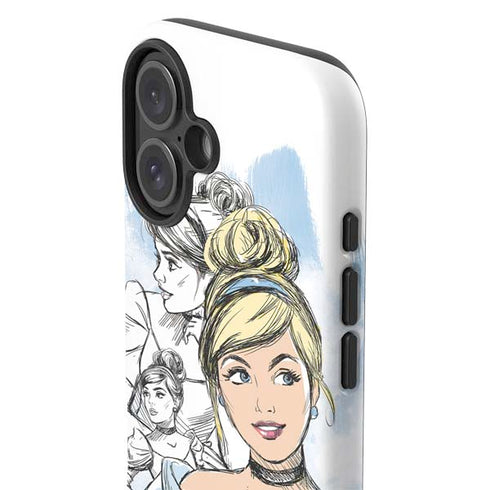 Disney Princess Cinderella Sketch iPhone 16 Plus Impact Case