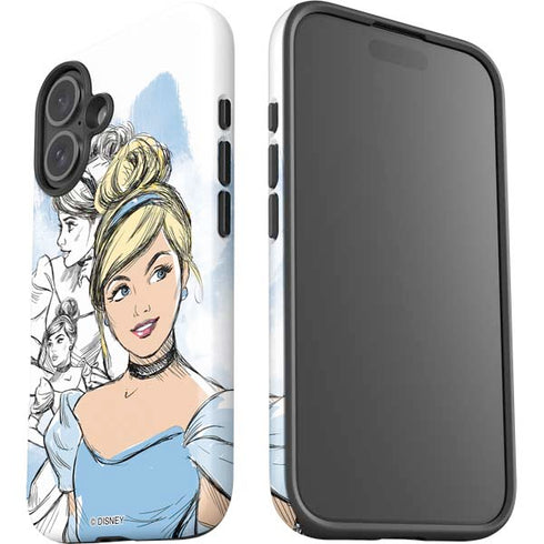 Disney Princess Cinderella Sketch iPhone 16 Plus Impact Case