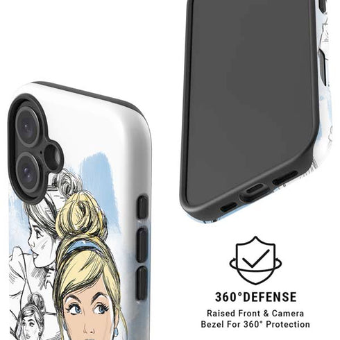 Disney Princess Cinderella Sketch iPhone 16 Plus Magsafe Impact Case