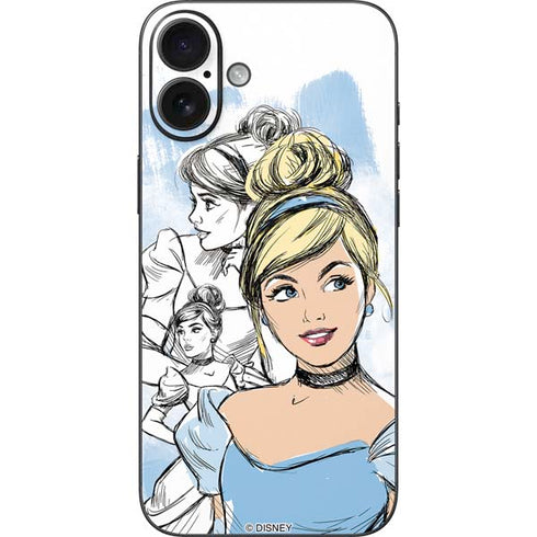 Disney Princess Cinderella Sketch iPhone 16 Plus Skin