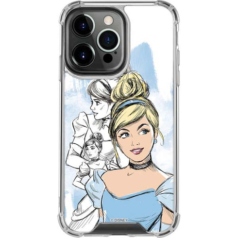 Disney Princess Cinderella Sketch iPhone 16 Pro Clear Case