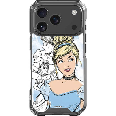 Disney Princess Cinderella Sketch iPhone 18 Pro Clear Case