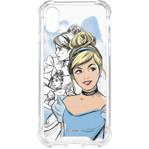Disney Princess Cinderella Sketch iPhone XS Clear Case