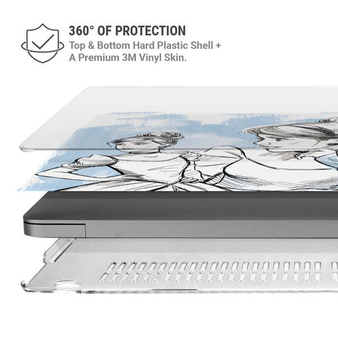 Disney Princess Cinderella Sketch MacBook Pro 14in (2021-24) Case plus Skin