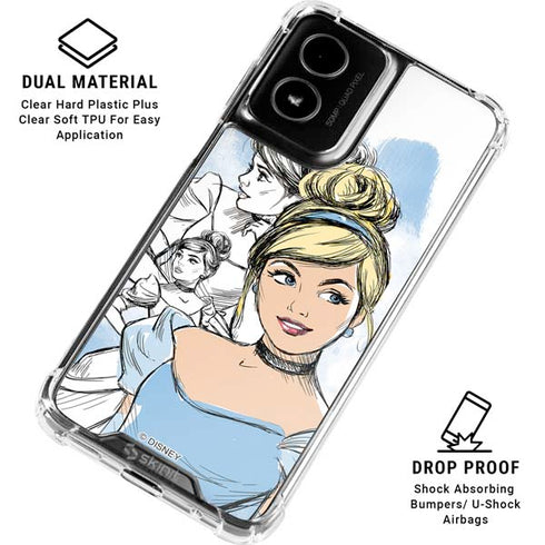 Disney Princess Cinderella Sketch Moto G Power 5G (2024) Clear Case