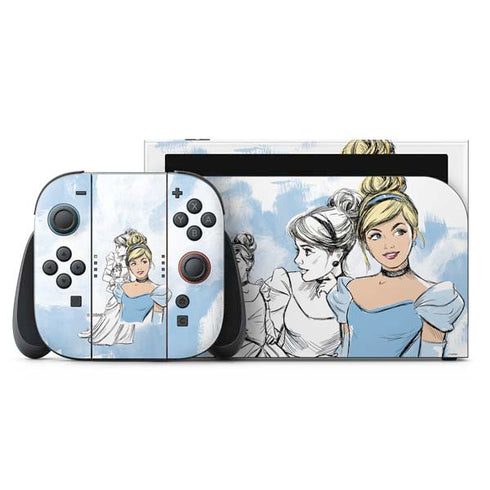 Disney Princess Cinderella Sketch Nintendo Switch 2 (2025) with Joy-Con Skin
