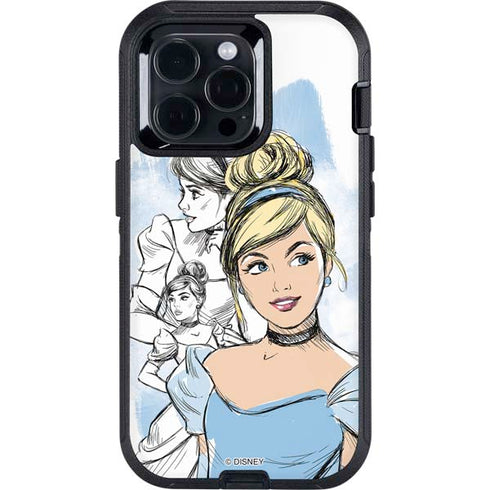 Disney Princess Cinderella Sketch Otterbox Defender iPhone Skin