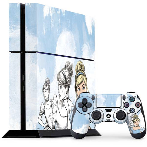 Disney Princess Cinderella Sketch PlayStation PS4 Skins