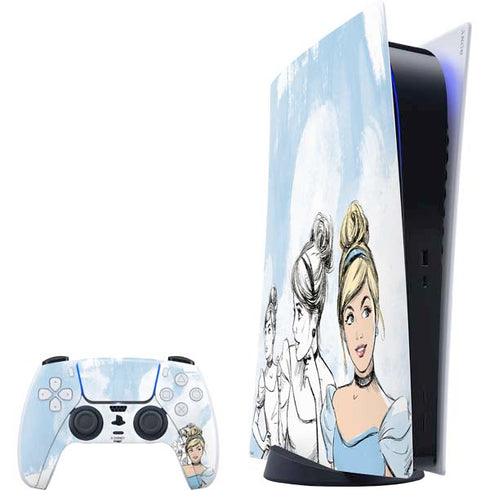 Disney Princess Cinderella Sketch PlayStation PS5 Skins