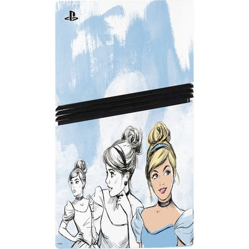 Disney Princess Cinderella Sketch PS5 Pro Disk Bundle Skin