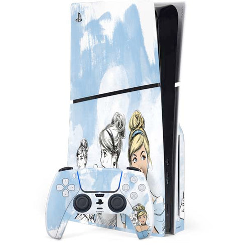 Disney Princess Cinderella Sketch PlayStation PS5 Skins