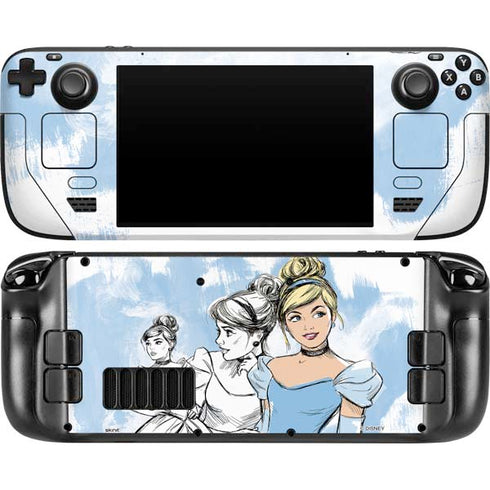 Disney Princess Cinderella Sketch Steam Deck Handheld Gaming Computer OLED Skin