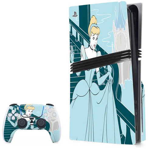 Disney Cinderella Stroke of Midnight PS5 Pro Disk Bundle Skin