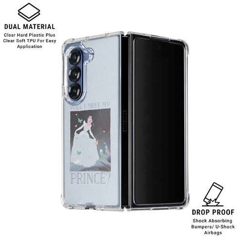 Disney Cinderella Will I Meet My Prince Galaxy Z Fold6 Clear Case