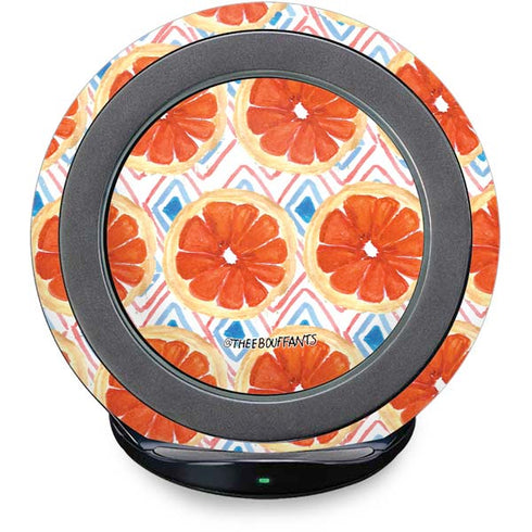 Bouffants and Broken Hearts Citrus Geo Fast Charge Wireless Charging Stand Skin