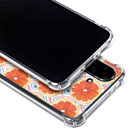 Bouffants and Broken Hearts Citrus Geo Galaxy A36 5G Clear Case