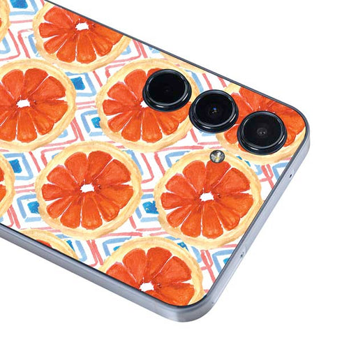 Bouffants and Broken Hearts Citrus Geo Galaxy A36 5G Skin