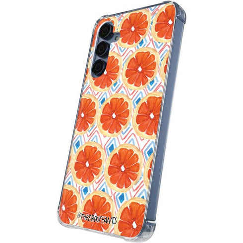 Bouffants and Broken Hearts Citrus Geo Galaxy A55 5G Clear Case