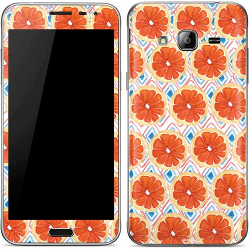 Bouffants and Broken Hearts Citrus Geo Galaxy J3 Skin