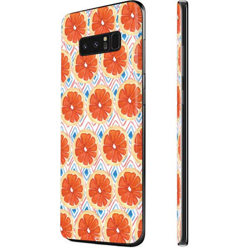 Bouffants and Broken Hearts Citrus Geo Galaxy Note 8 Skin