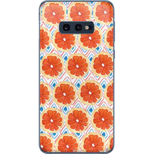 Bouffants and Broken Hearts Citrus Geo Galaxy S10e Skin