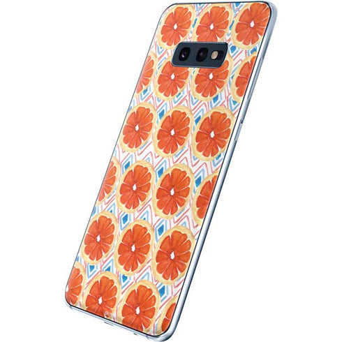 Bouffants and Broken Hearts Citrus Geo Galaxy S10e Skin