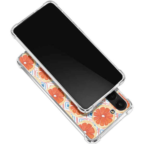 Bouffants and Broken Hearts Citrus Geo Galaxy S24 FE Clear Case