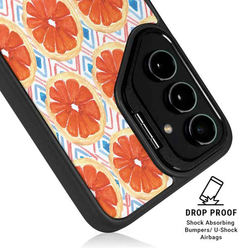Bouffants and Broken Hearts Citrus Geo Galaxy S24 Kickstand Case