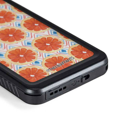 Bouffants and Broken Hearts Citrus Geo Galaxy S24 Plus Waterproof Case