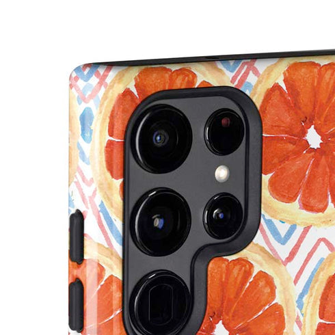 Bouffants and Broken Hearts Citrus Geo Galaxy S25 Ultra Impact Case