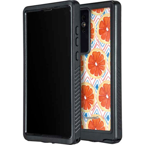 Bouffants and Broken Hearts Citrus Geo Galaxy S24 Ultra Waterproof Case