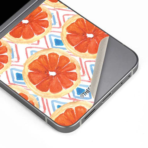 Bouffants and Broken Hearts Citrus Geo Galaxy Z Flip6 Skin