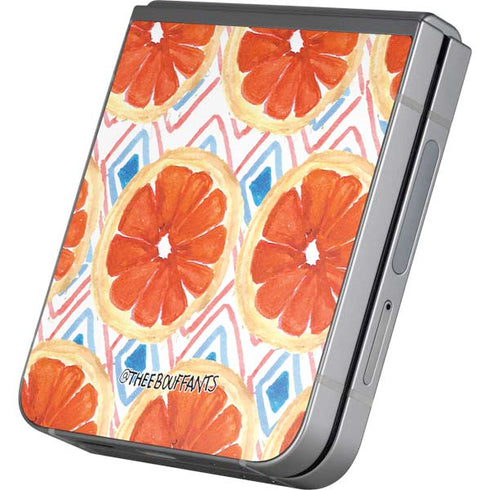 Bouffants and Broken Hearts Citrus Geo Galaxy Z Flip6 Skin