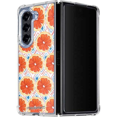 Bouffants and Broken Hearts Citrus Geo Galaxy Z Fold5 5G Clear Case