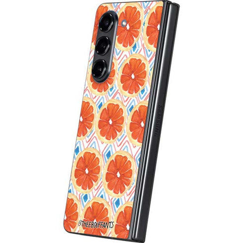 Bouffants and Broken Hearts Citrus Geo Galaxy Z Fold5 5G Skin