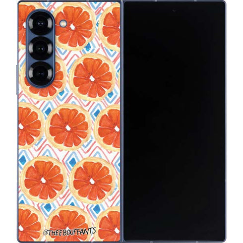 Bouffants and Broken Hearts Citrus Geo Galaxy Z Fold6 Skin