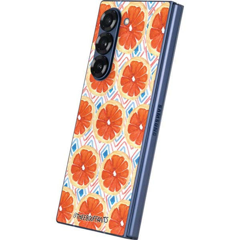 Bouffants and Broken Hearts Citrus Geo Galaxy Z Fold6 Skin