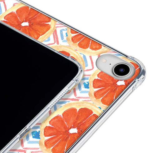 Bouffants and Broken Hearts Citrus Geo iPad 11th Gen (2025) Clear Case