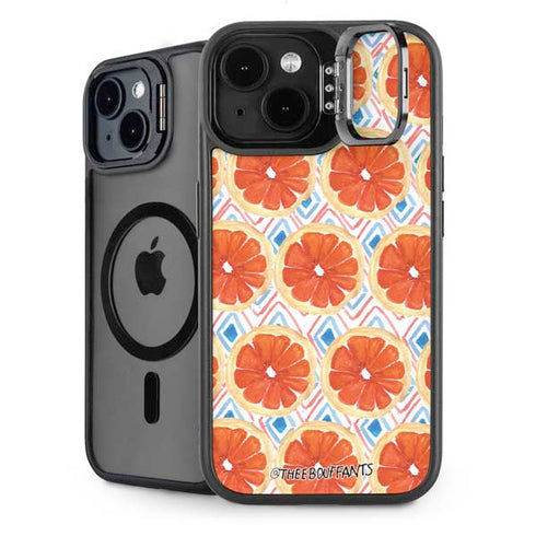 Bouffants and Broken Hearts Citrus Geo iPhone 15 Kickstand Case