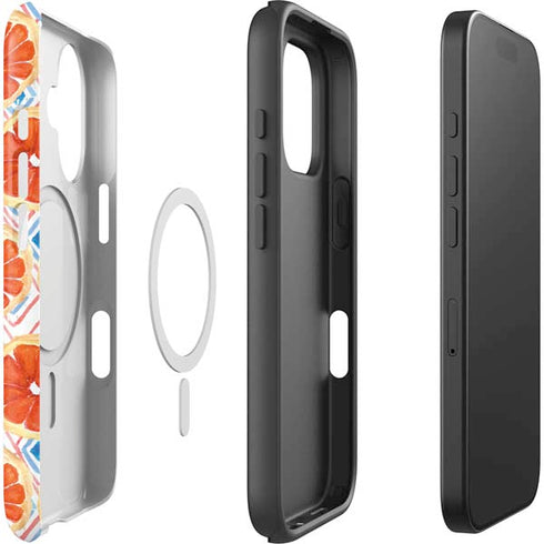 Bouffants and Broken Hearts Citrus Geo iPhone 16 Magsafe Impact Case